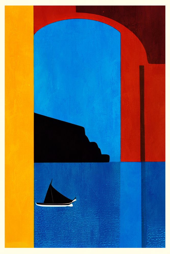 Mittelmeerblaues Segelboot von Bo Anderson