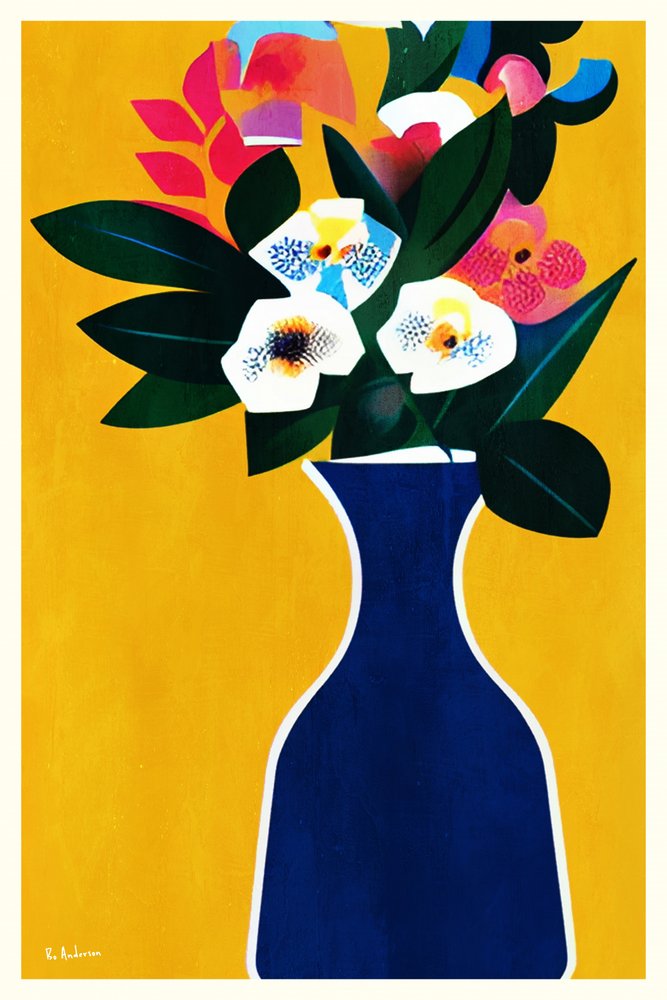 Lebhaftes Blumenarrangement von Bo Anderson
