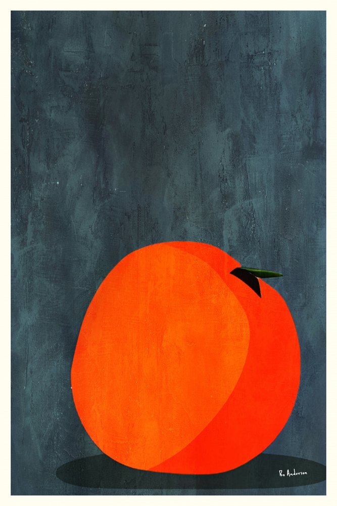 Lebendiges Orangen-Stillleben von Bo Anderson