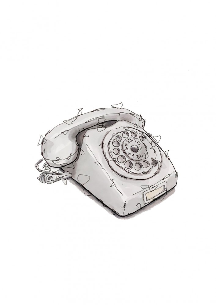 Nostalgisches Wählscheibentelefon von Borgenhag Holmqvist