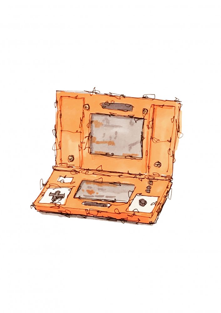 Retro-Handheld-Spielskizze von Borgenhag Holmqvist