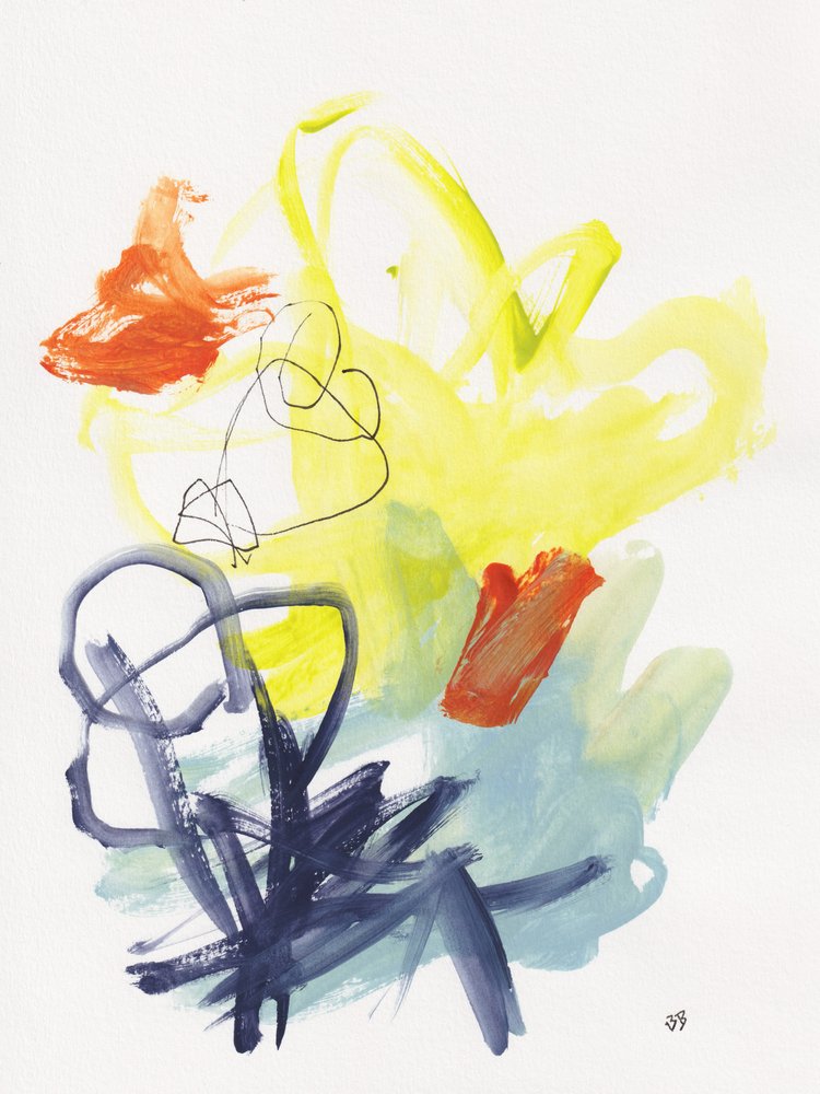 Lebendige abstrakte Markierungen von Bronwyn Baker