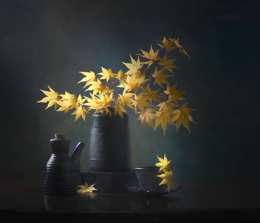 Goldener Ahorn Stillleben von Catherine Wang