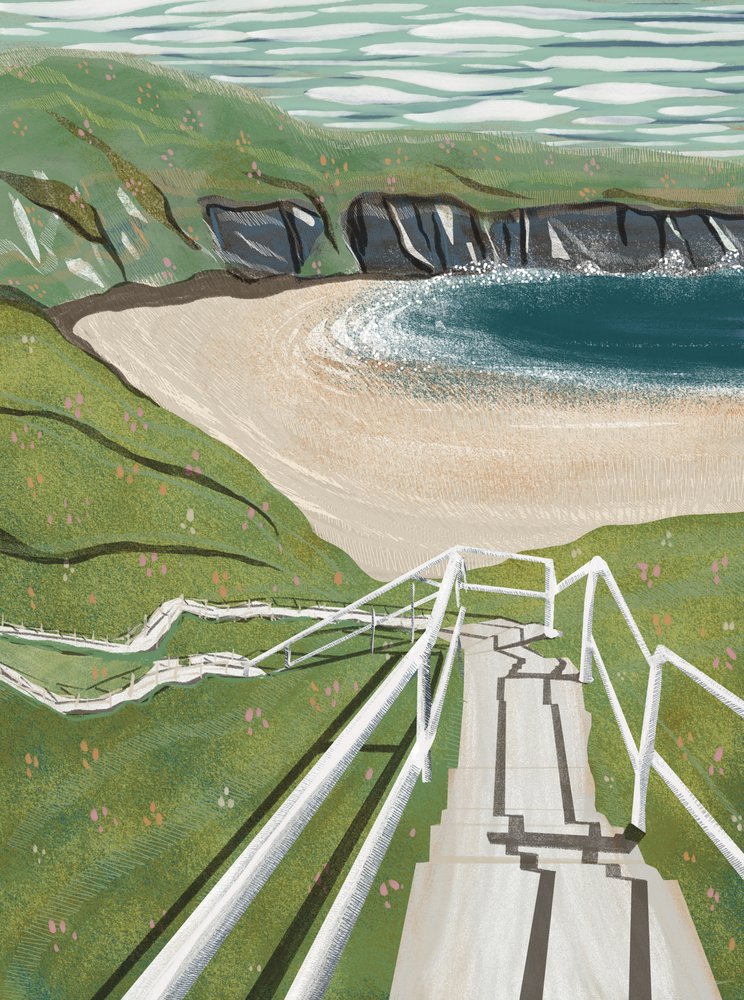 Stufen zum Strand von Charlotte Trudgett