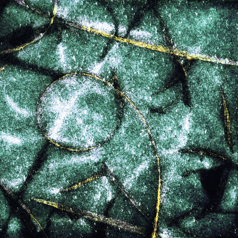 Texturierte grüne Kreise von Christina Sillen