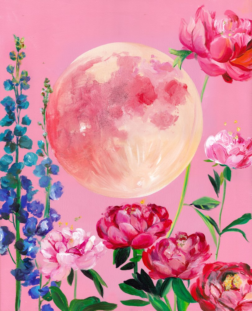 Rosa Mondgarten von Christine Lindstrom