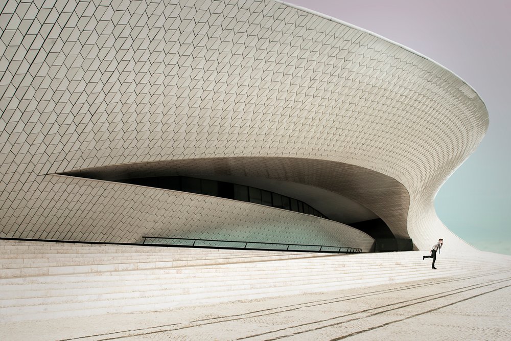 Weiße Architektonische Schwung von Christine von Diepenbroek