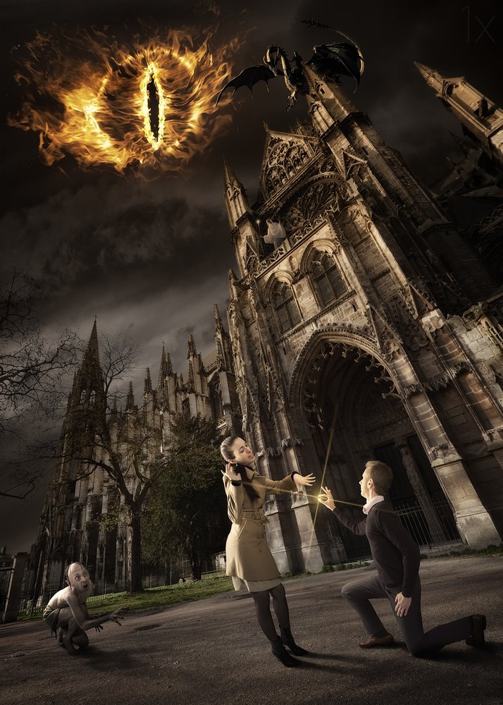 Epische Kathedrale Dunkle Fantasie von Christophe Kiciak