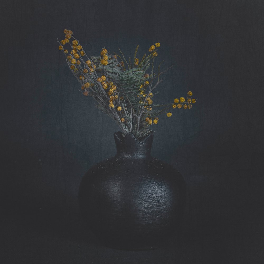 Dunkles Blumenstillleben von Cicek Kiral