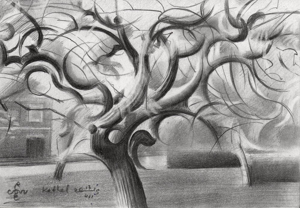 Ausdrucksstarker Winterbaum von Corné Akkers