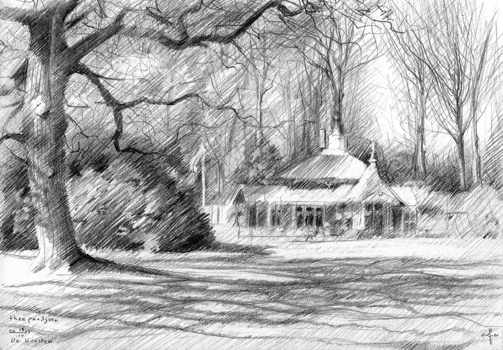Parkpavillon Skizze von Corné Akkers