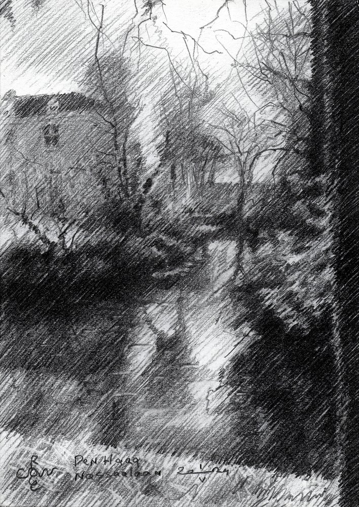 Serene Kanalhaus-Skizze von Corné Akkers