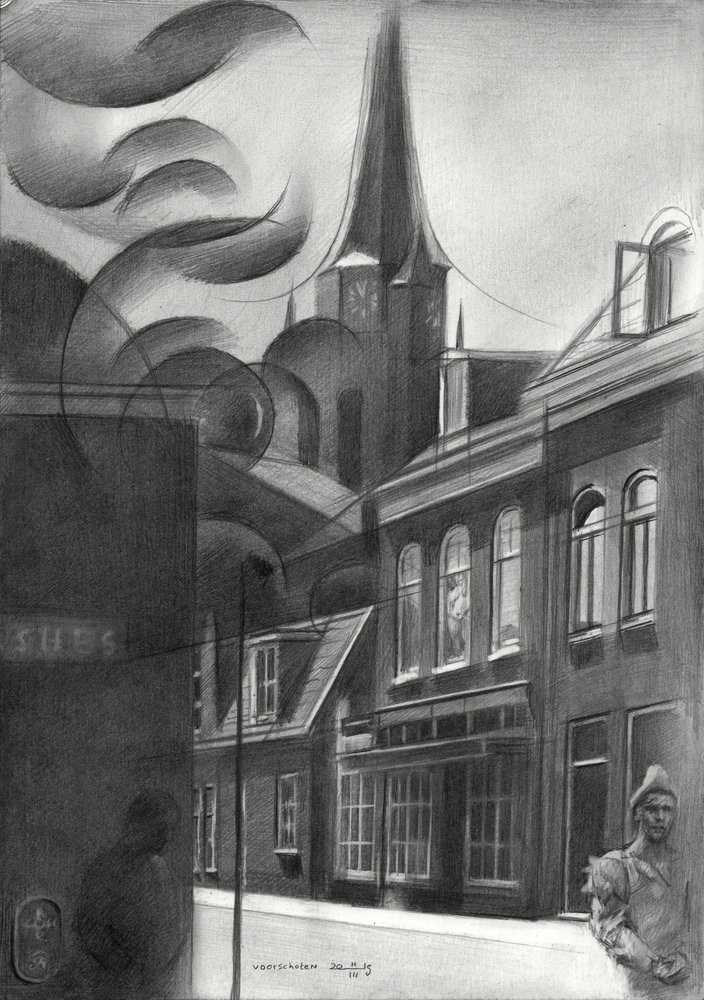 Stilisierte Stadtstraße von Corné Akkers