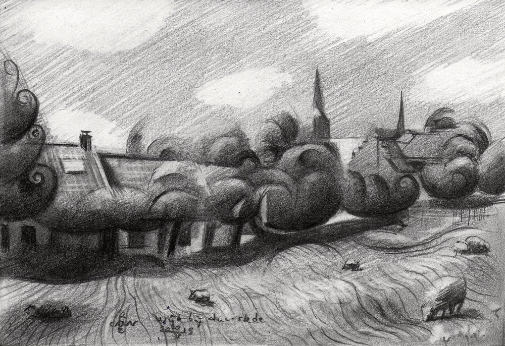 Verspielte Dorflandschaft von Corné Akkers