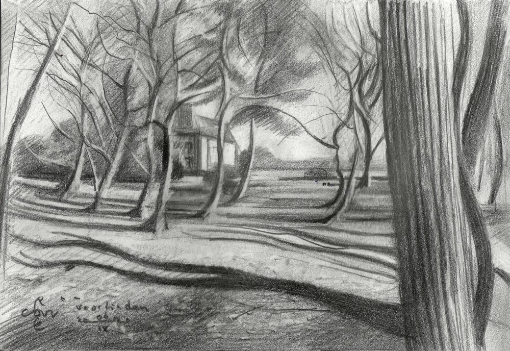 Winterwald Schatten von Corné Akkers