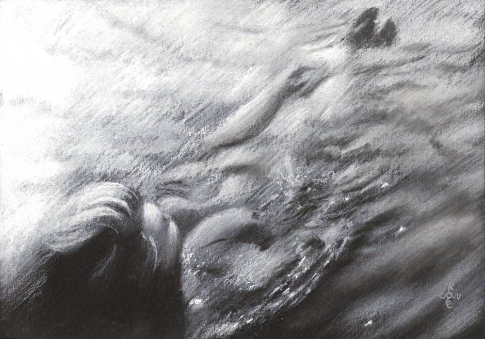 Frau, die aus dem Wasser auftaucht von Corné Akkers