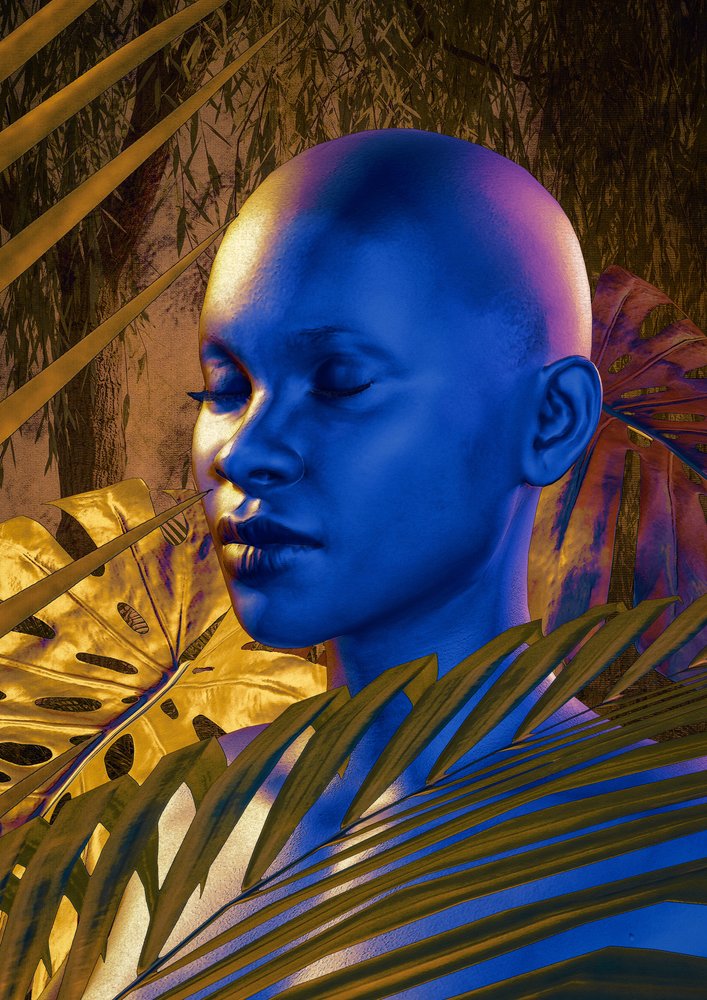 Exotisches blaues Porträt von CosmoZach