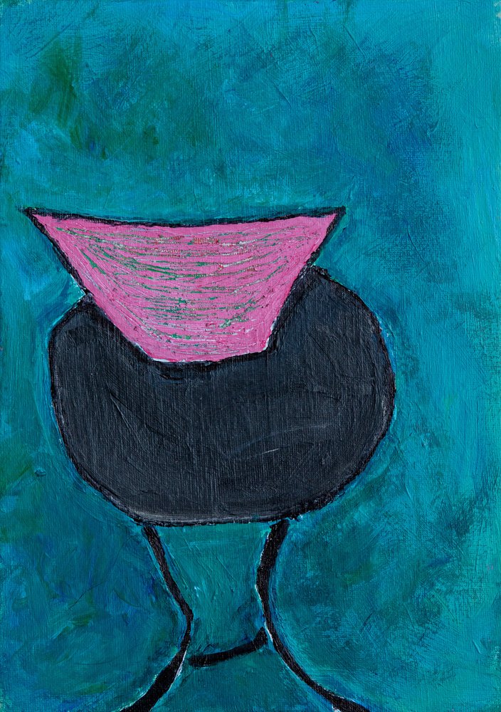 Abstrakte Pinke Figur von Dale Hefer & Family