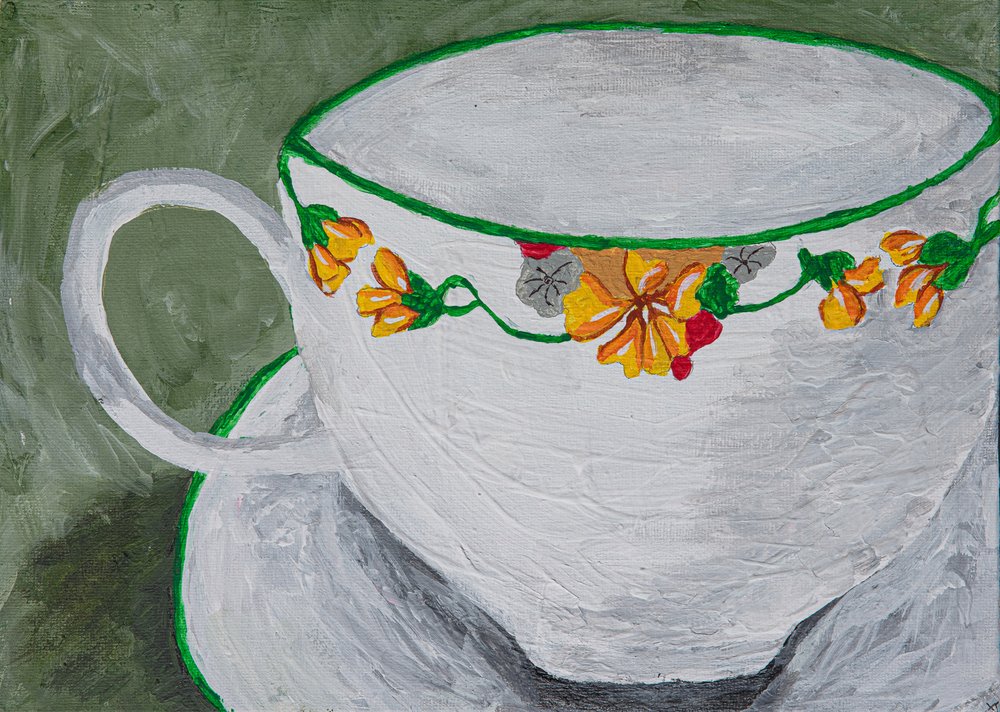 Gemütliche Blumen Teetasse von Dale Hefer & Family