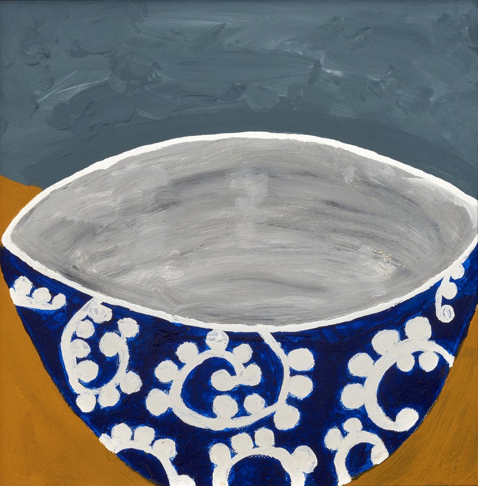 Elegantes blaues Schalenmuster von Dale Hefer & Family