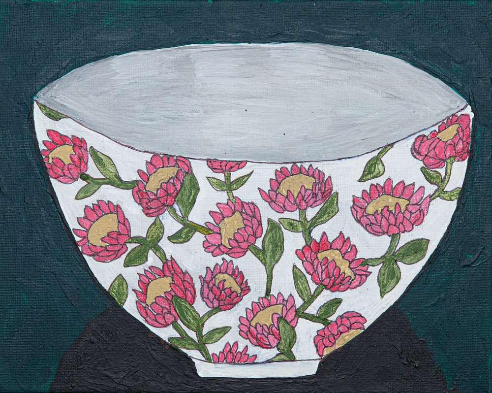 Gemalte Blumenschale von Dale Hefer & Family