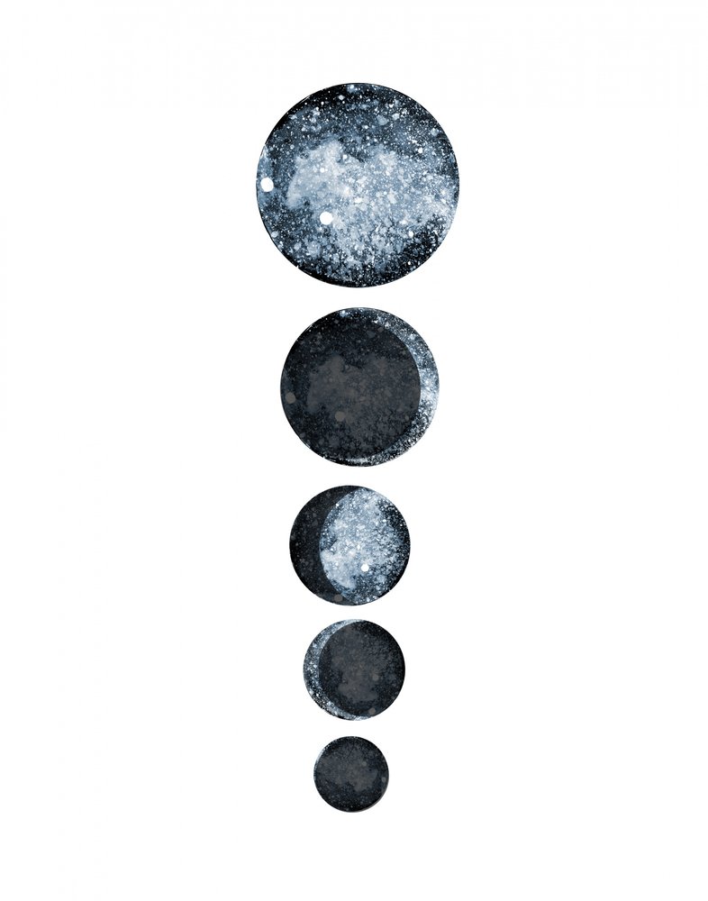 Blaue Mondphasen von Danushka Abeygoda