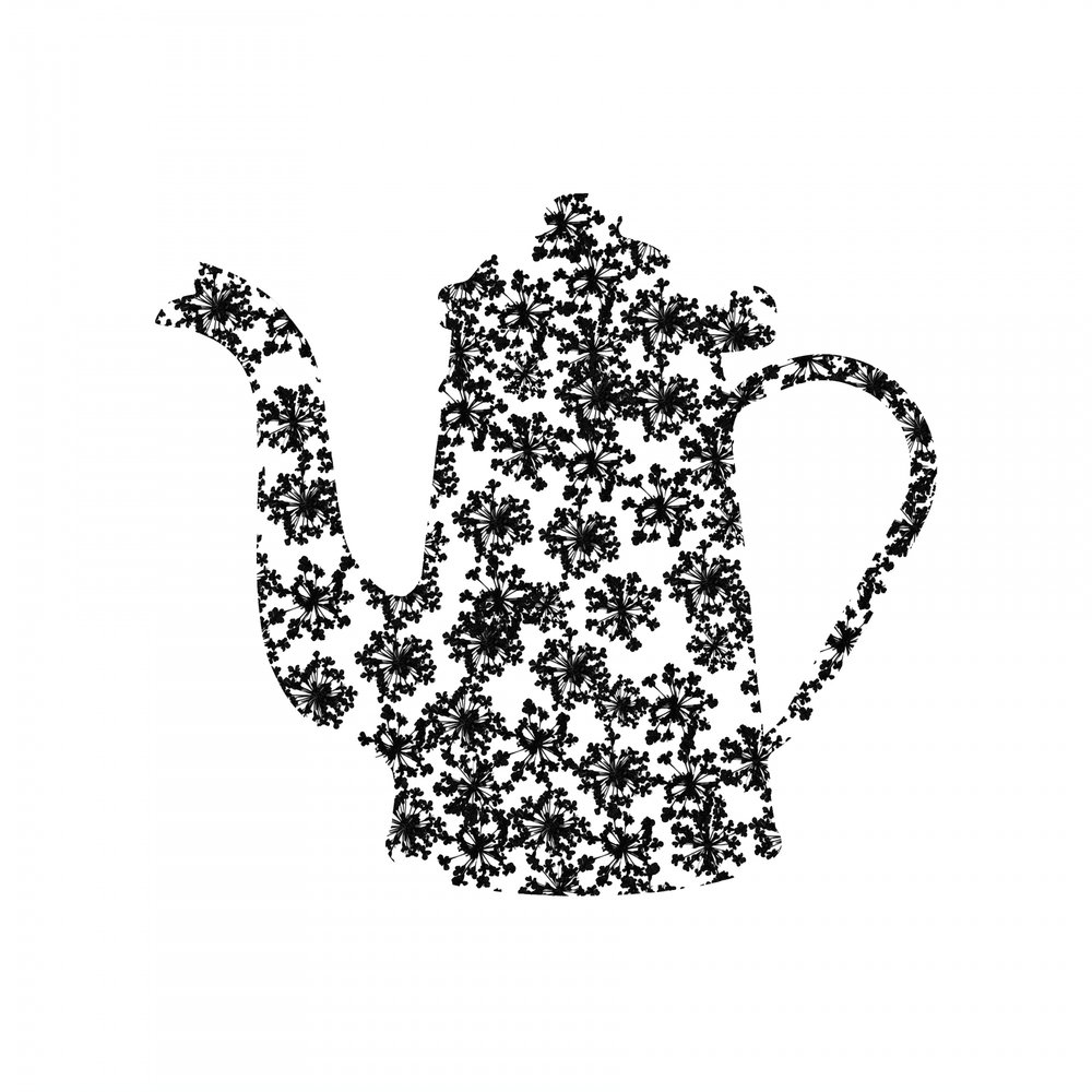 Löwenzahn-Teekannen-Silhouette von Danushka Abeygoda