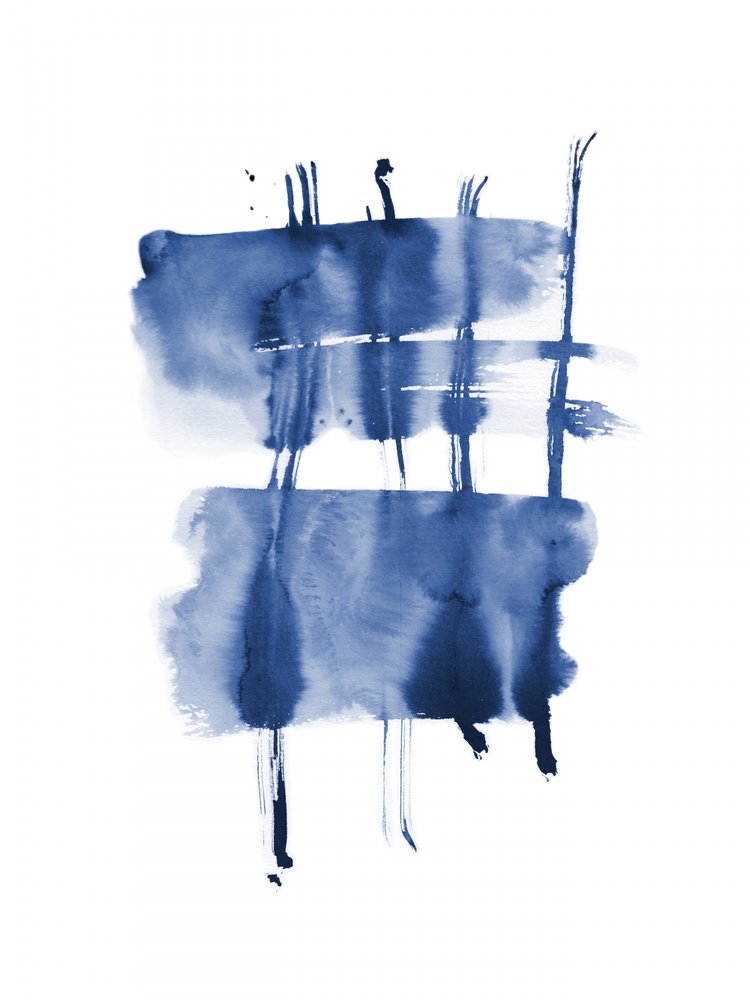 Fließende Indigo-Striche von Danushka Abeygoda