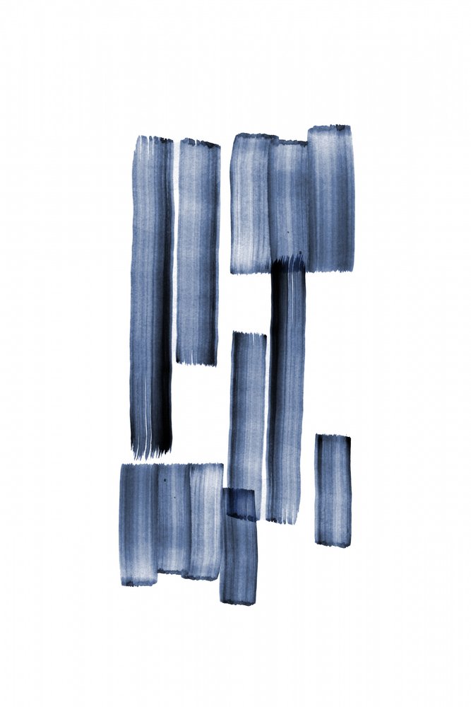 Indigo Pinselstriche von Danushka Abeygoda