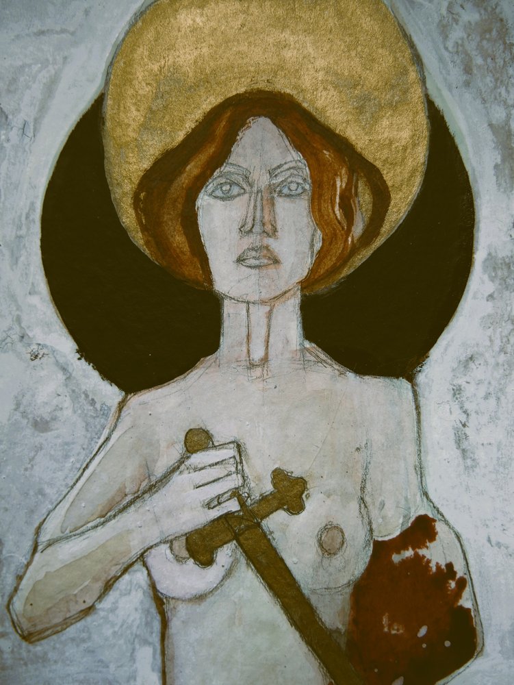 Krieger mit goldenem Heiligenschein von Doris Schmitz