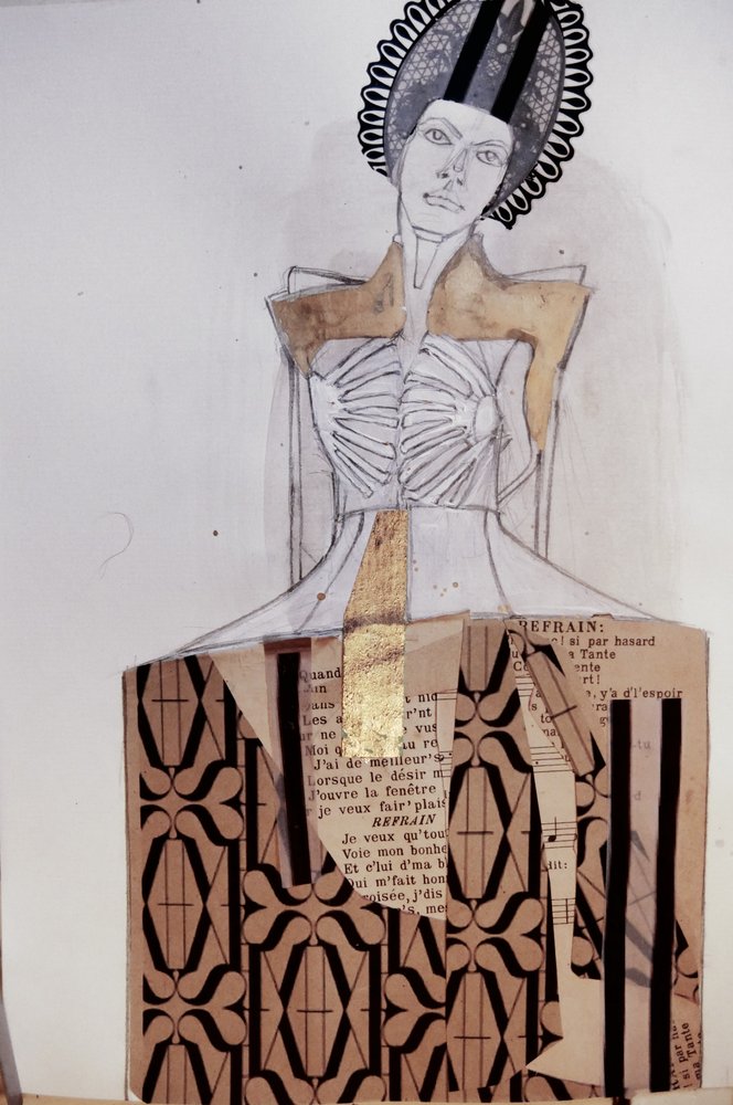 Skelettierte Modefigur von Doris Schmitz