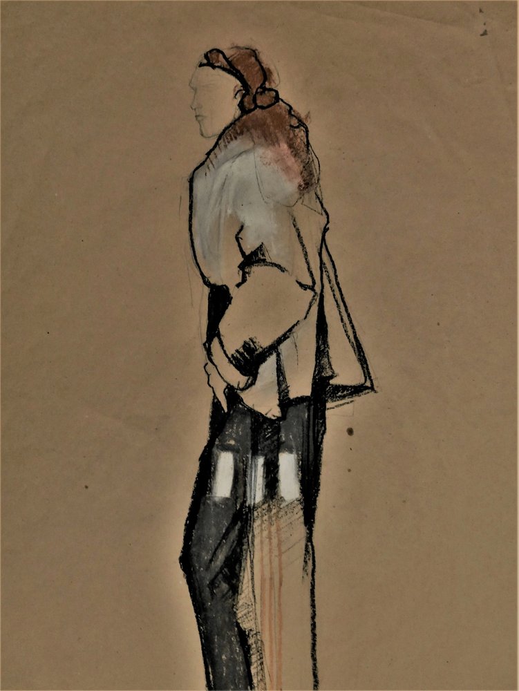Stehende Frauenskizze von Doris Schmitz