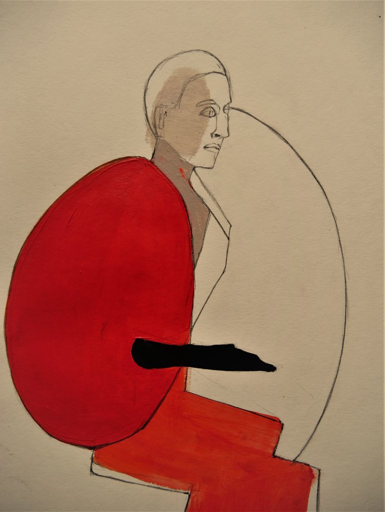 Frau in Rot von Doris Schmitz