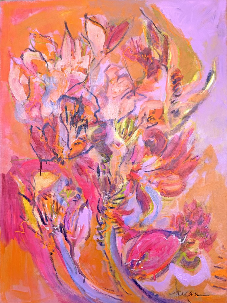 Lebendige abstrakte Blüten von Dorothy Fagan