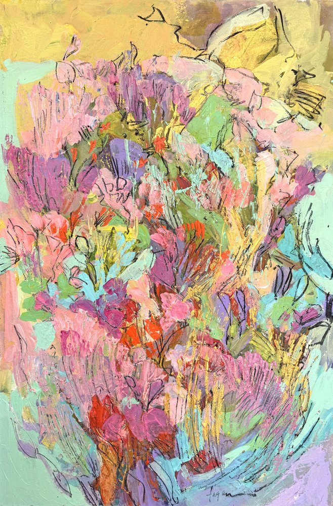 Lebendige Gartenblüten von Dorothy Fagan