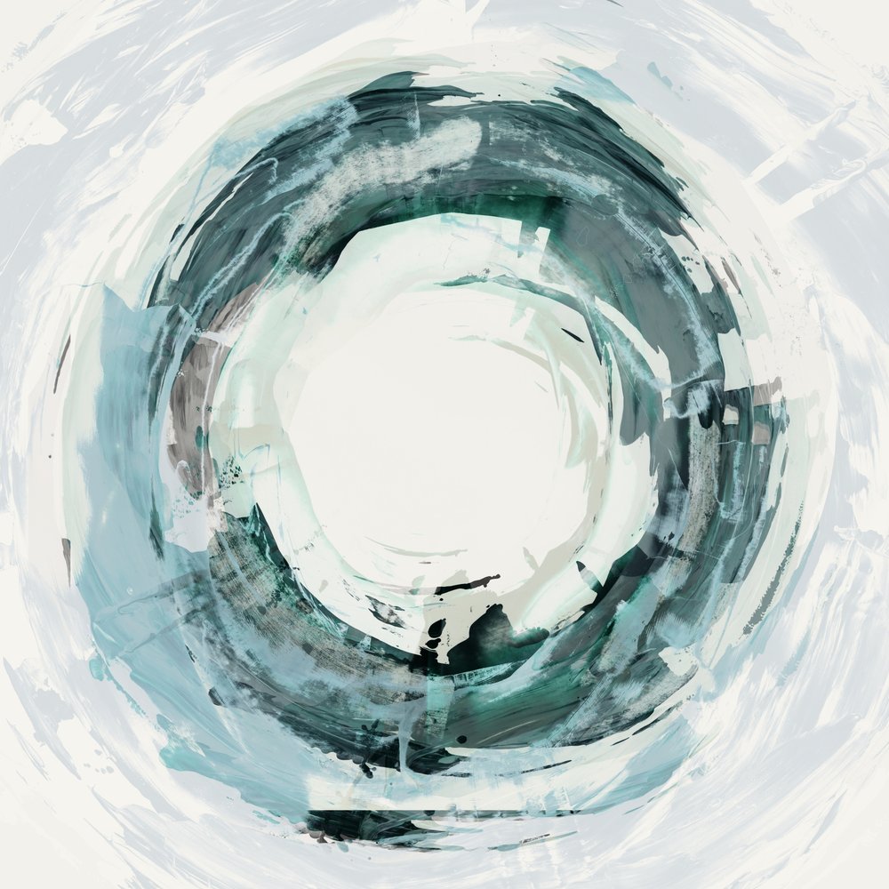 Flüssiger Aqua-Kreis von Edward Selkirk