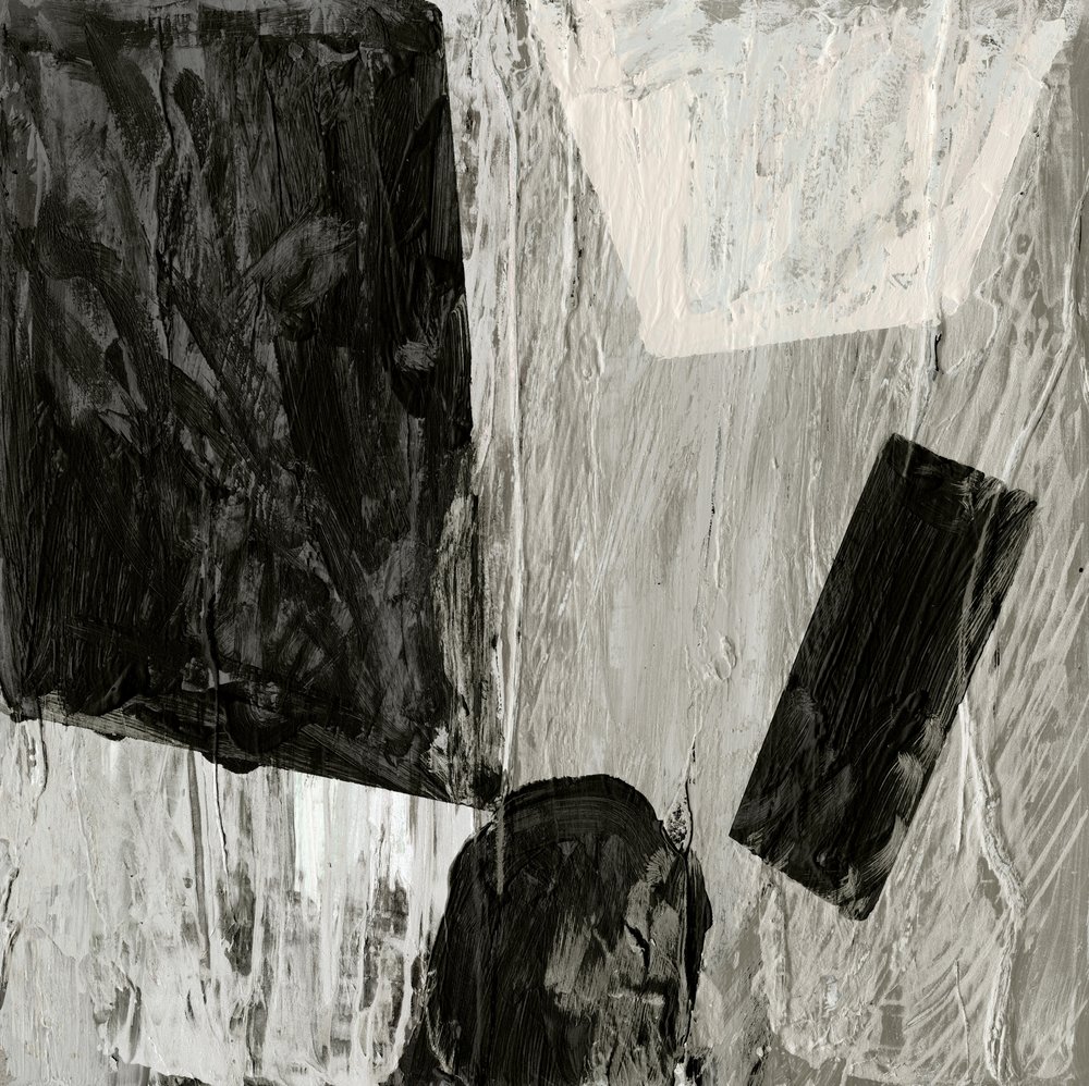 Texturiertes Abstrakt Monochrom von Edward Selkirk