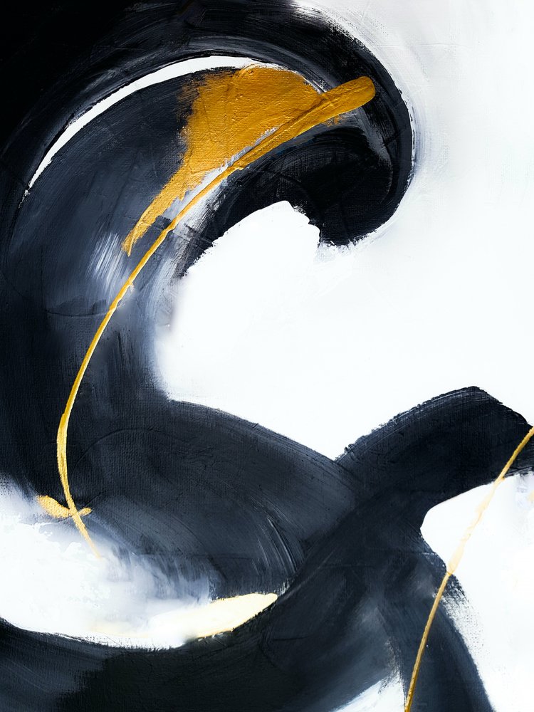 Abstrakter Goldfluss von Ejaaz Haniff