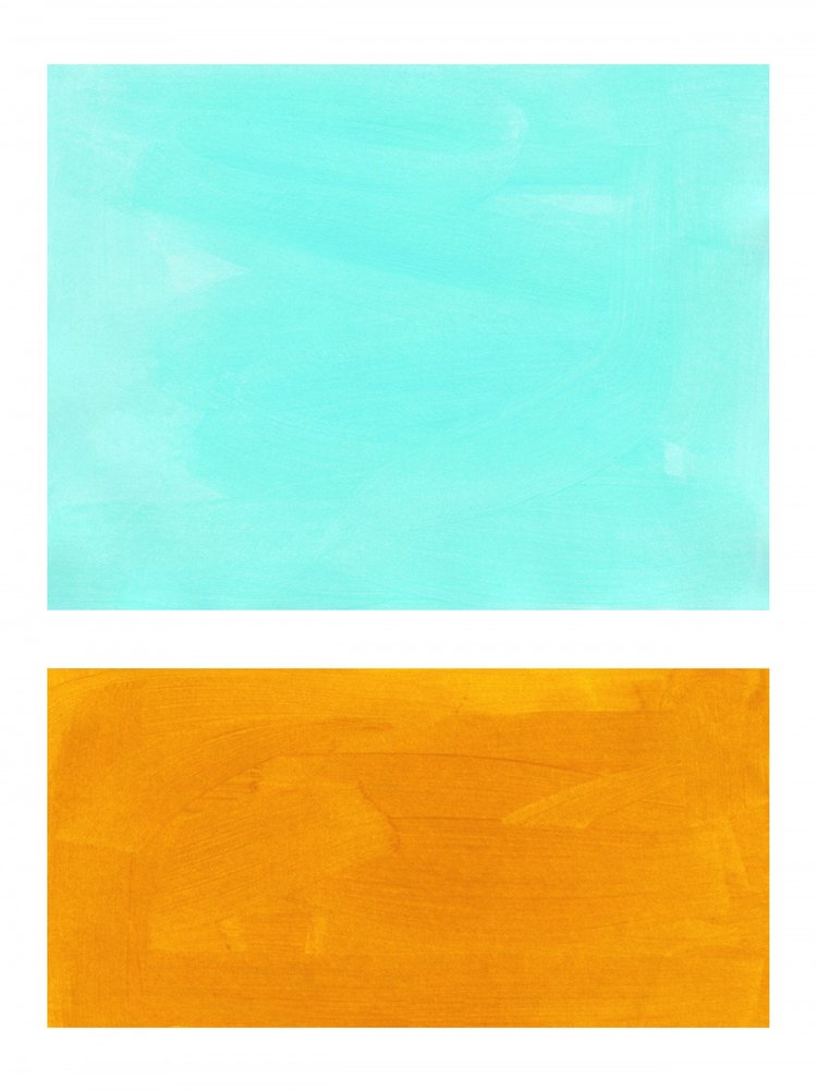 Aqua-orangefarbene Textur von Ejaaz Haniff