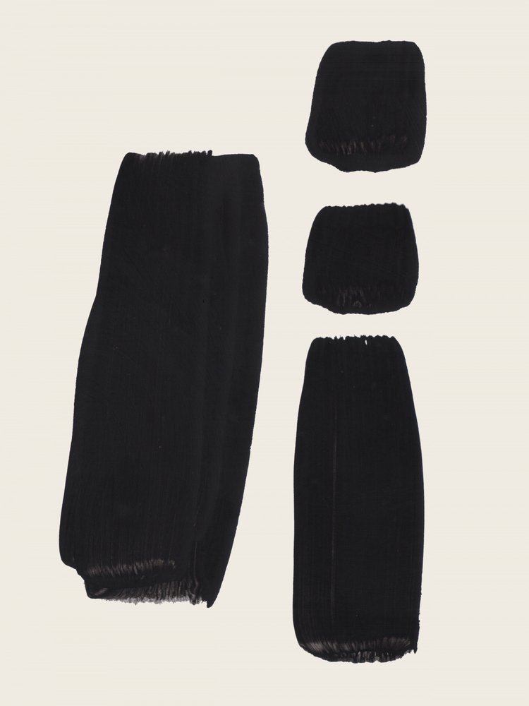 Schwarze Pinselstriche von Ejaaz Haniff
