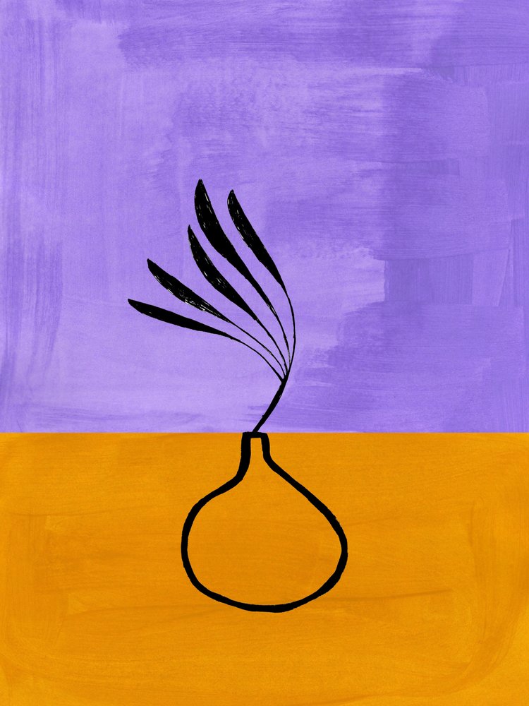 Minimalistische botanische Vase von Ejaaz Haniff