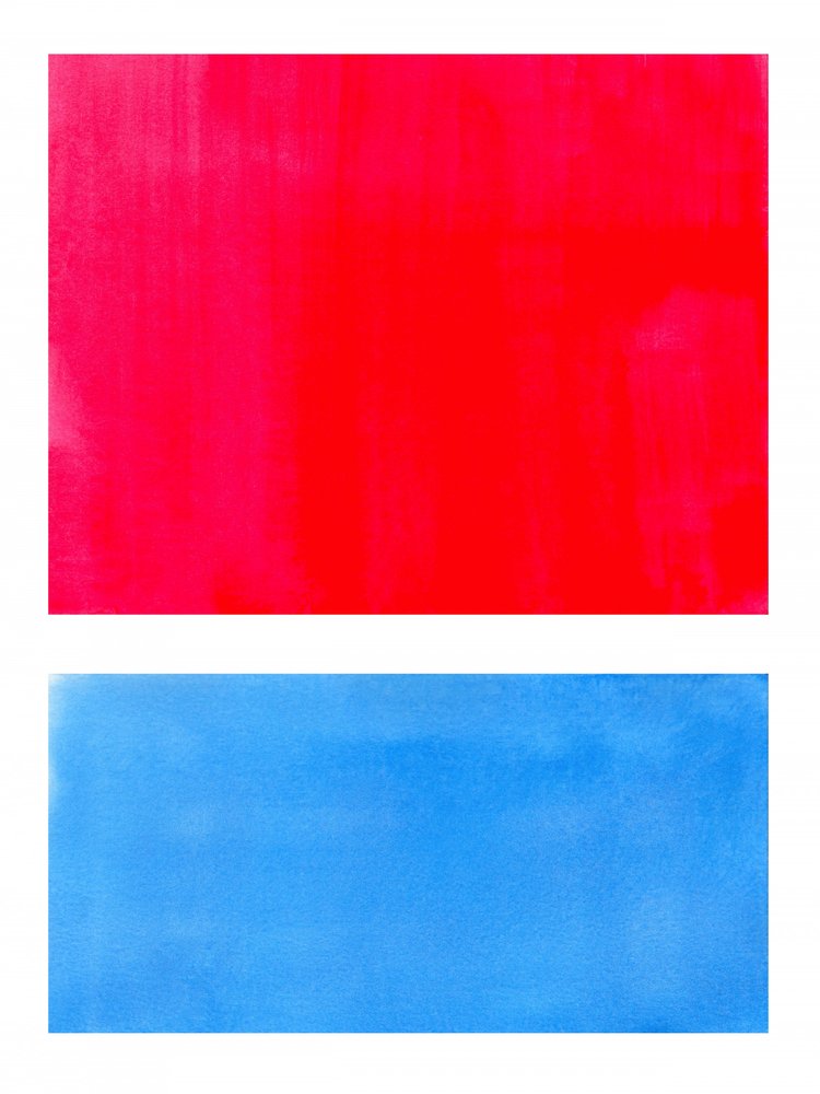 Lebhaftes Rot Blau von Ejaaz Haniff
