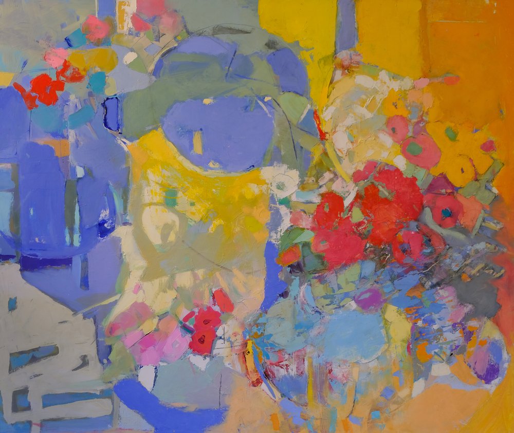 Lebendiges Blumenabstrakt von Elena Shraibman