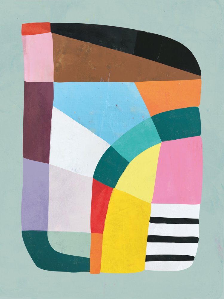 Lebendiges Abstraktes Design von Ellen Greup