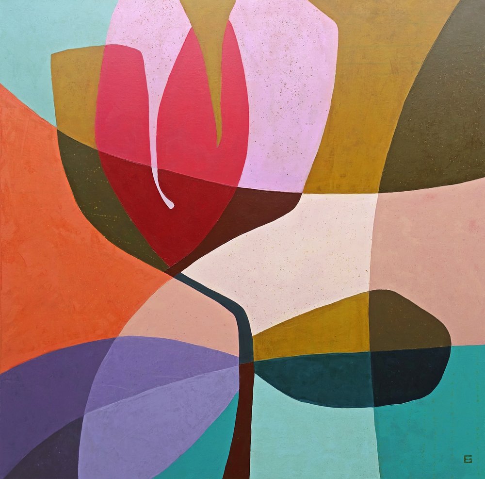 Lebendige abstrakte Blume von Ellen Greup