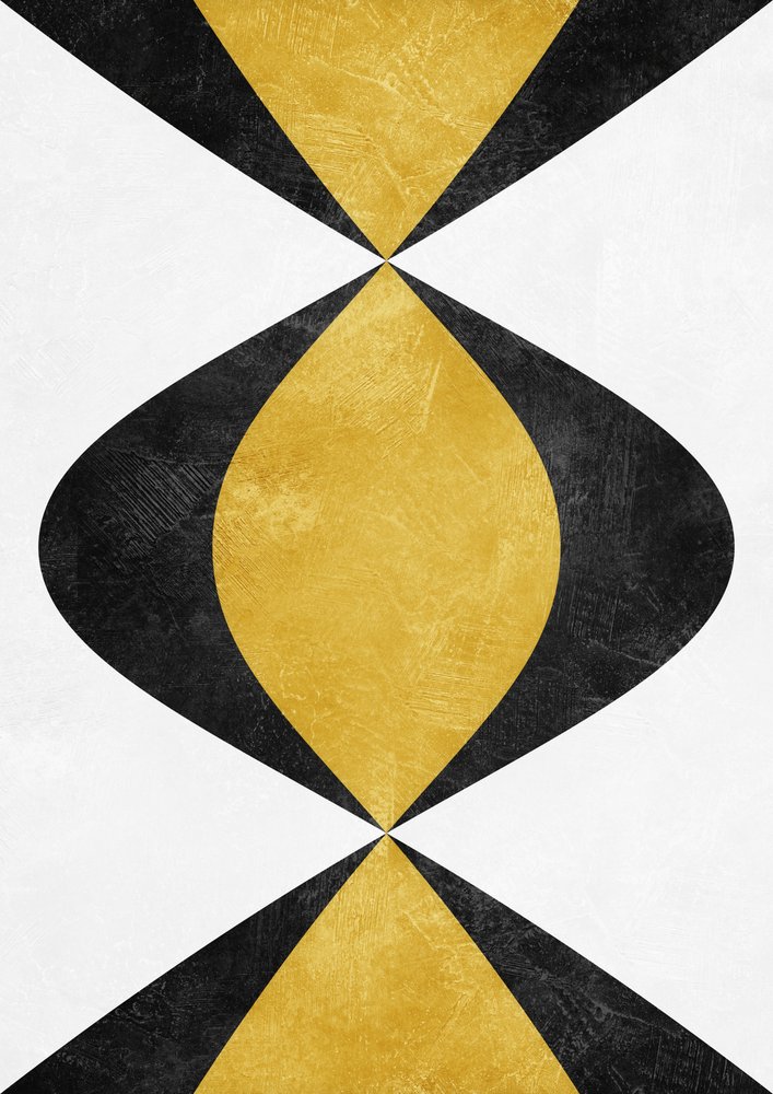Geometrische Goldene Sanduhr von Ema Paraschiv