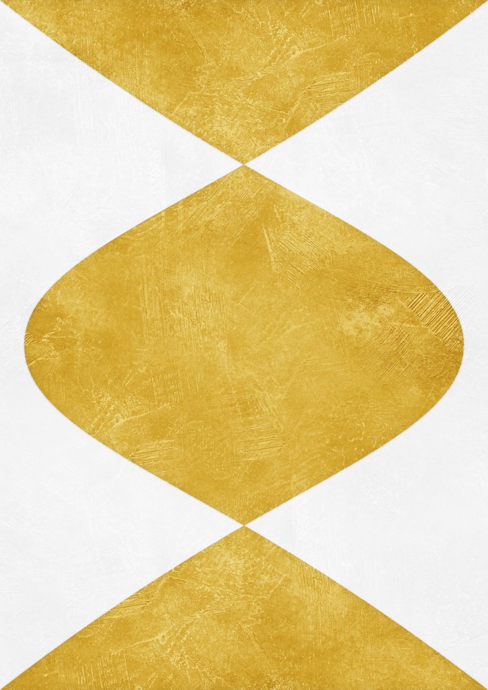 Goldene Geometrische Abstraktion von Ema Paraschiv