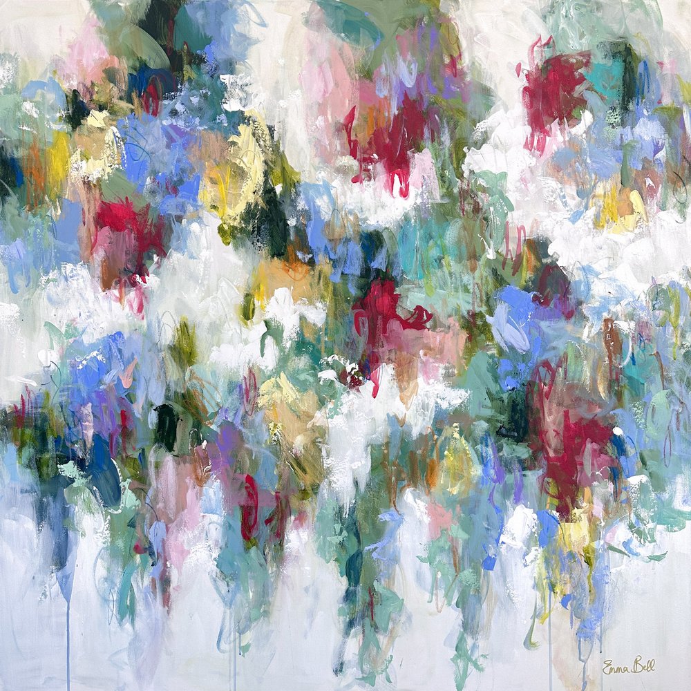 Buntes Blumenabstrakt von Emma Bell