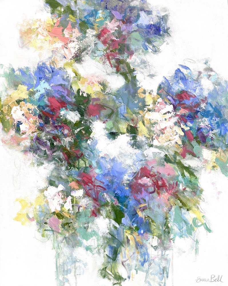 Lebendiges Blumenabstrakt von Emma Bell