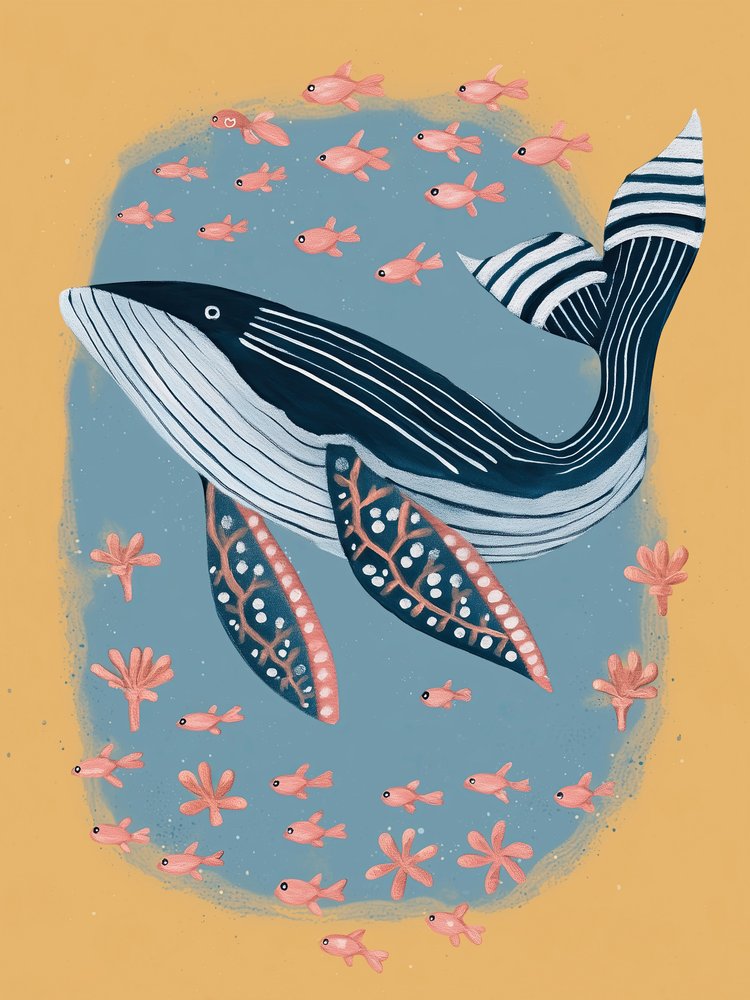 Blauwal Ozeanleben von Flow Line